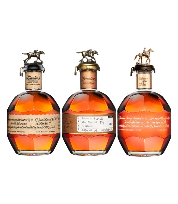 Blanton's Original Single Barrel, Straight From The Barrel & Gold Edition Bourbon Bundle